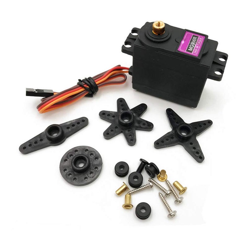 Treedix محرك سيرفو معدني عالي العزم MG996R من تريديكس 2 قطعة للسيارات الذكية والروبوتات والقوارب وطائرات الهليكوبتر RC وتركيبات الذراع الميكانيكية (زاوية التحكم 360)  - Image 2